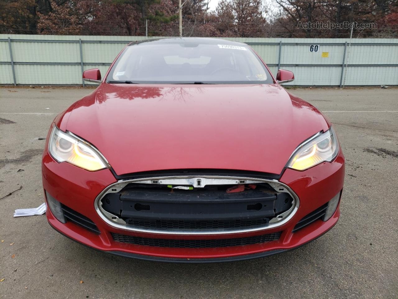 2014 Tesla Model S  Red vin: 5YJSA1H13EFP29448