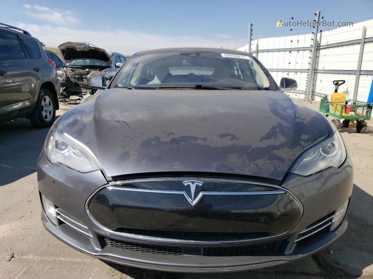 2014 Tesla Model S  Gray vin: 5YJSA1H13EFP56861