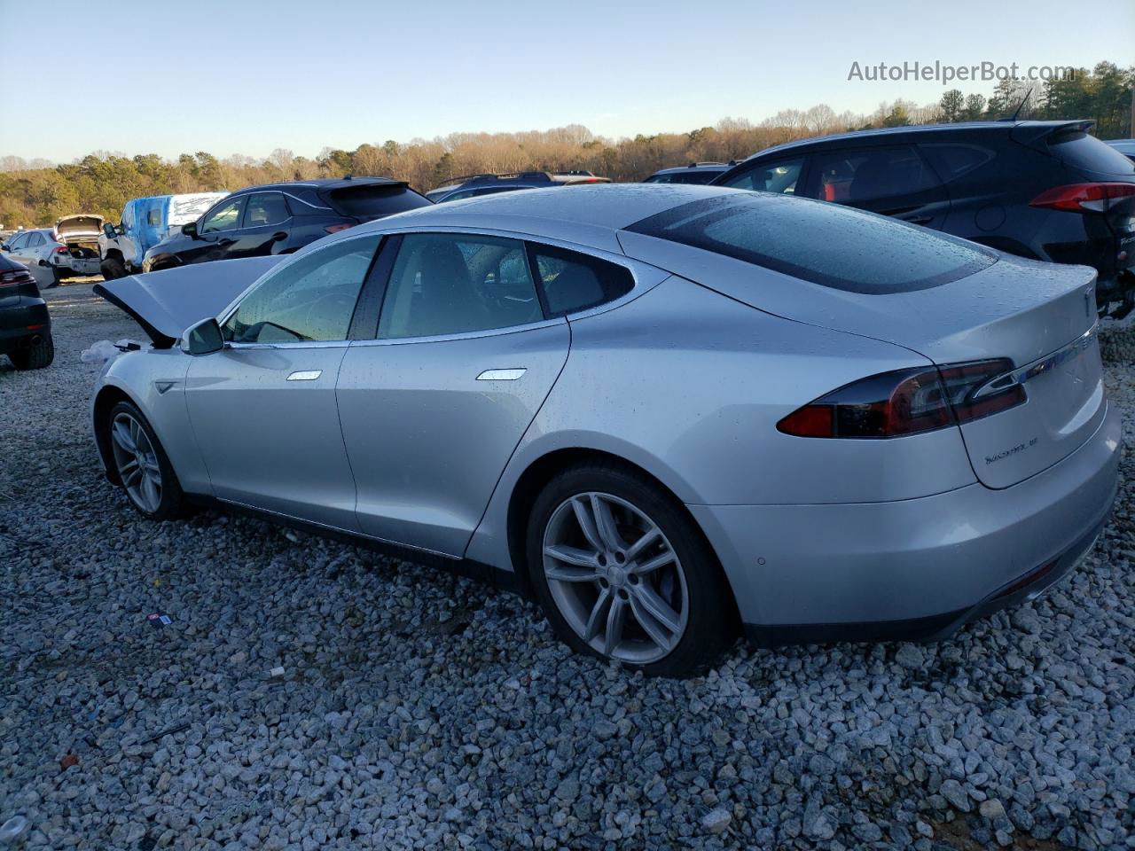 2014 Tesla Model S  Silver vin: 5YJSA1H13EFP60439