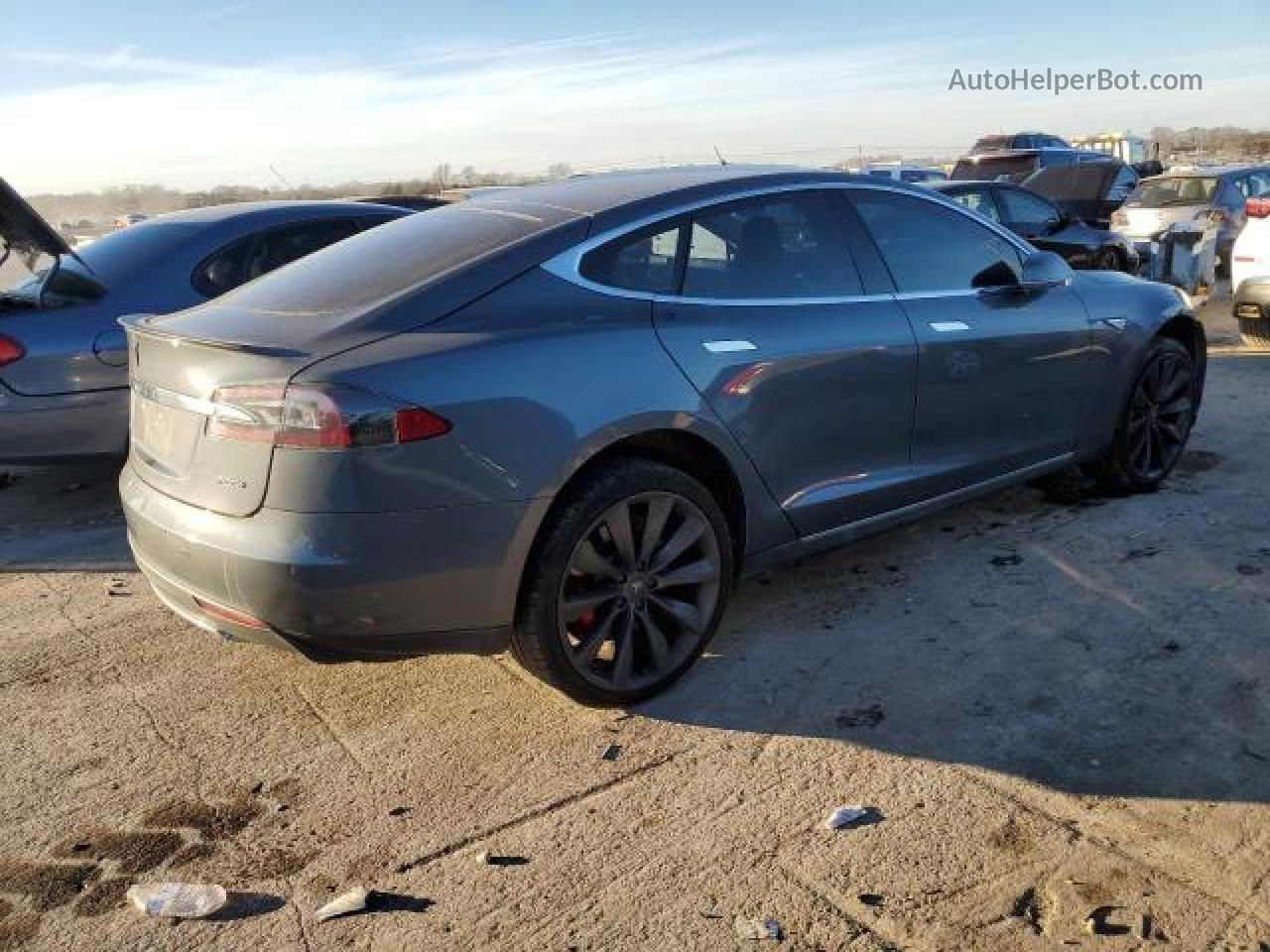 2014 Tesla Model S  Gray vin: 5YJSA1H14EFP48994