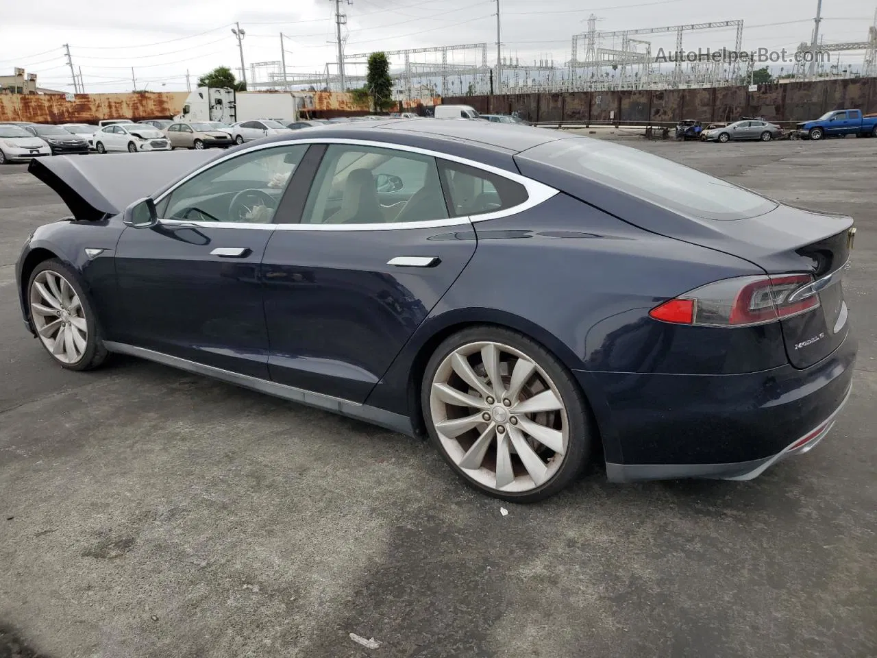 2014 Tesla Model S  Синий vin: 5YJSA1H15EFP34408