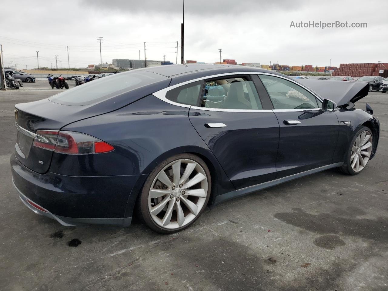 2014 Tesla Model S  Синий vin: 5YJSA1H15EFP34408