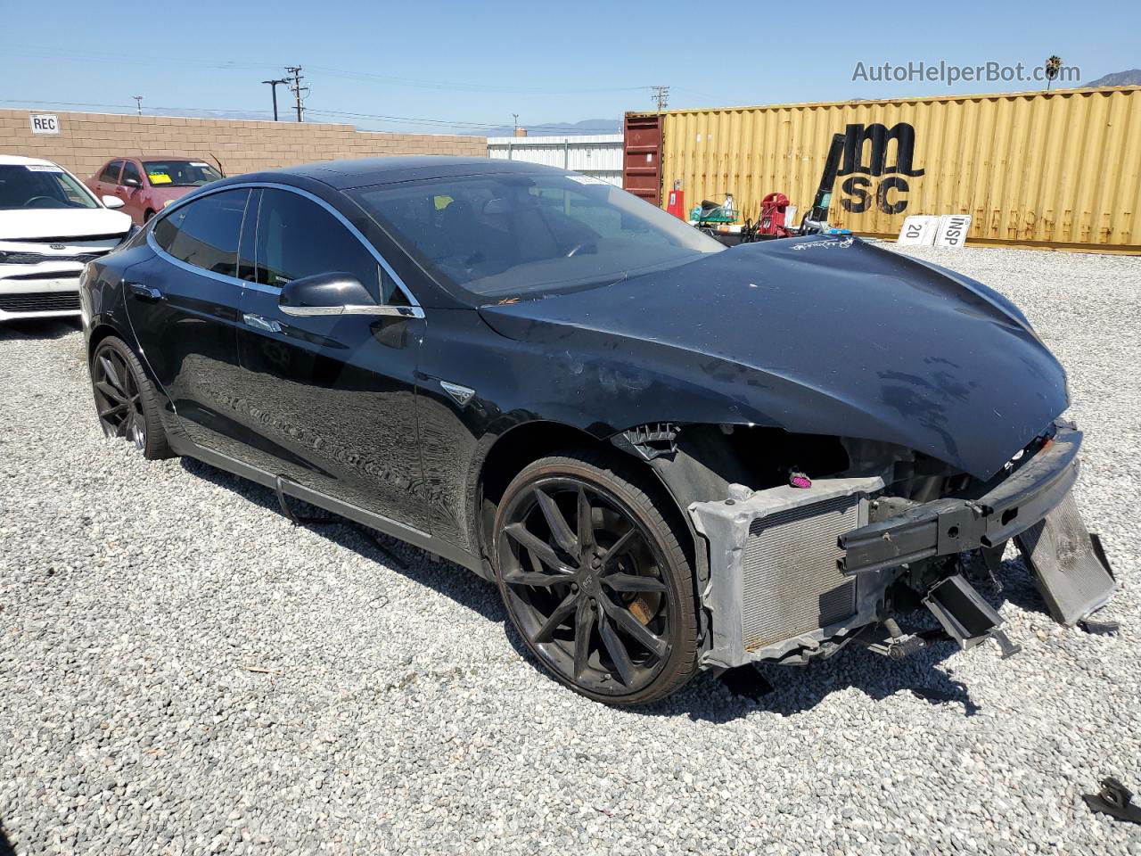 2014 Tesla Model S  Черный vin: 5YJSA1H15EFP44601