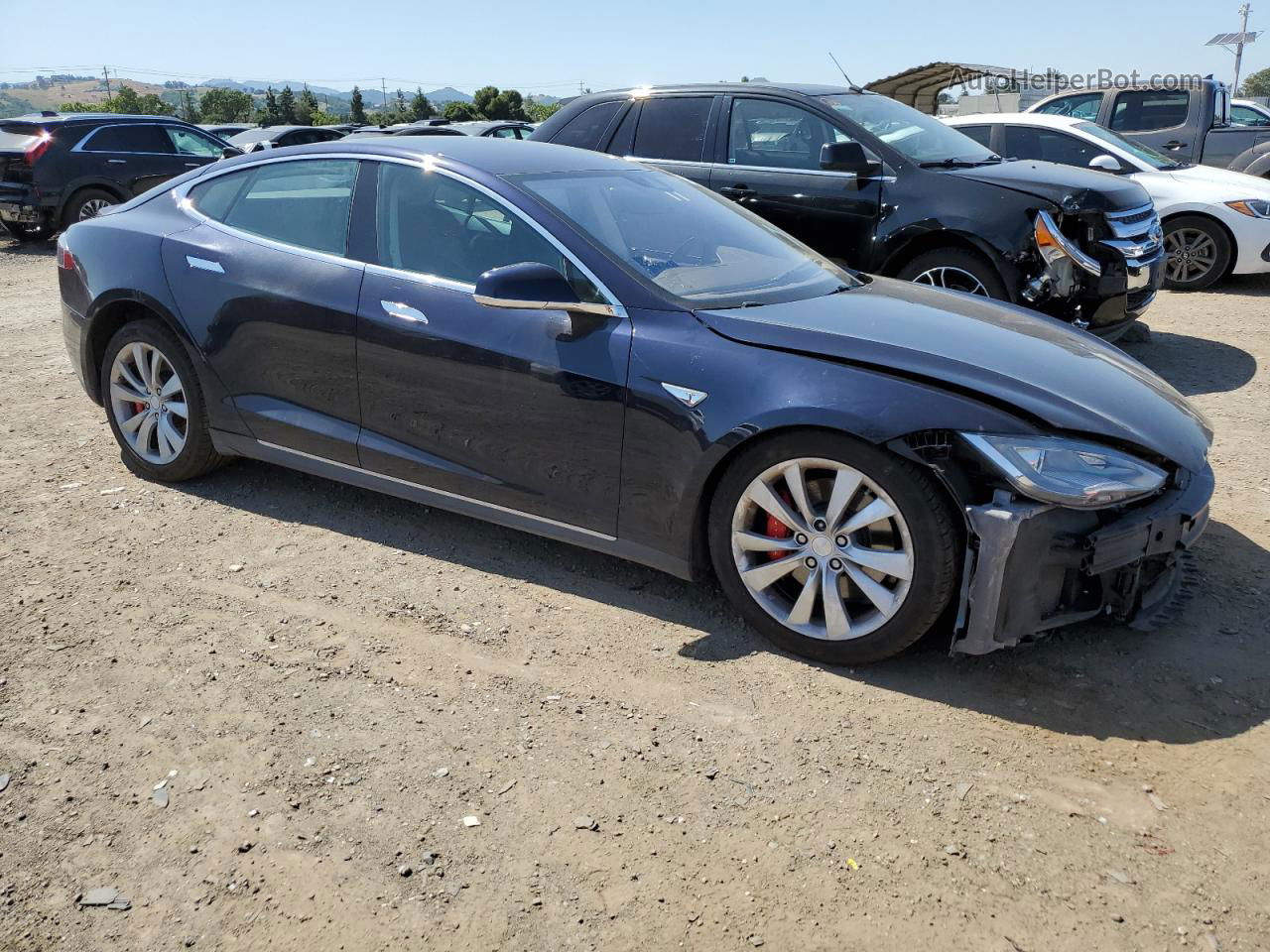 2014 Tesla Model S  Синий vin: 5YJSA1H15EFP58059