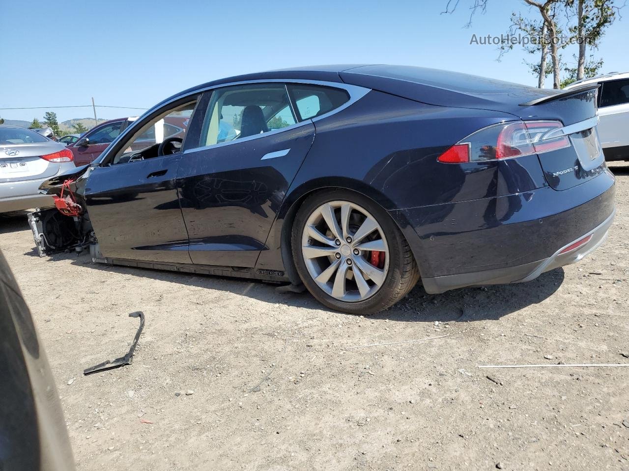 2014 Tesla Model S  Синий vin: 5YJSA1H15EFP58059