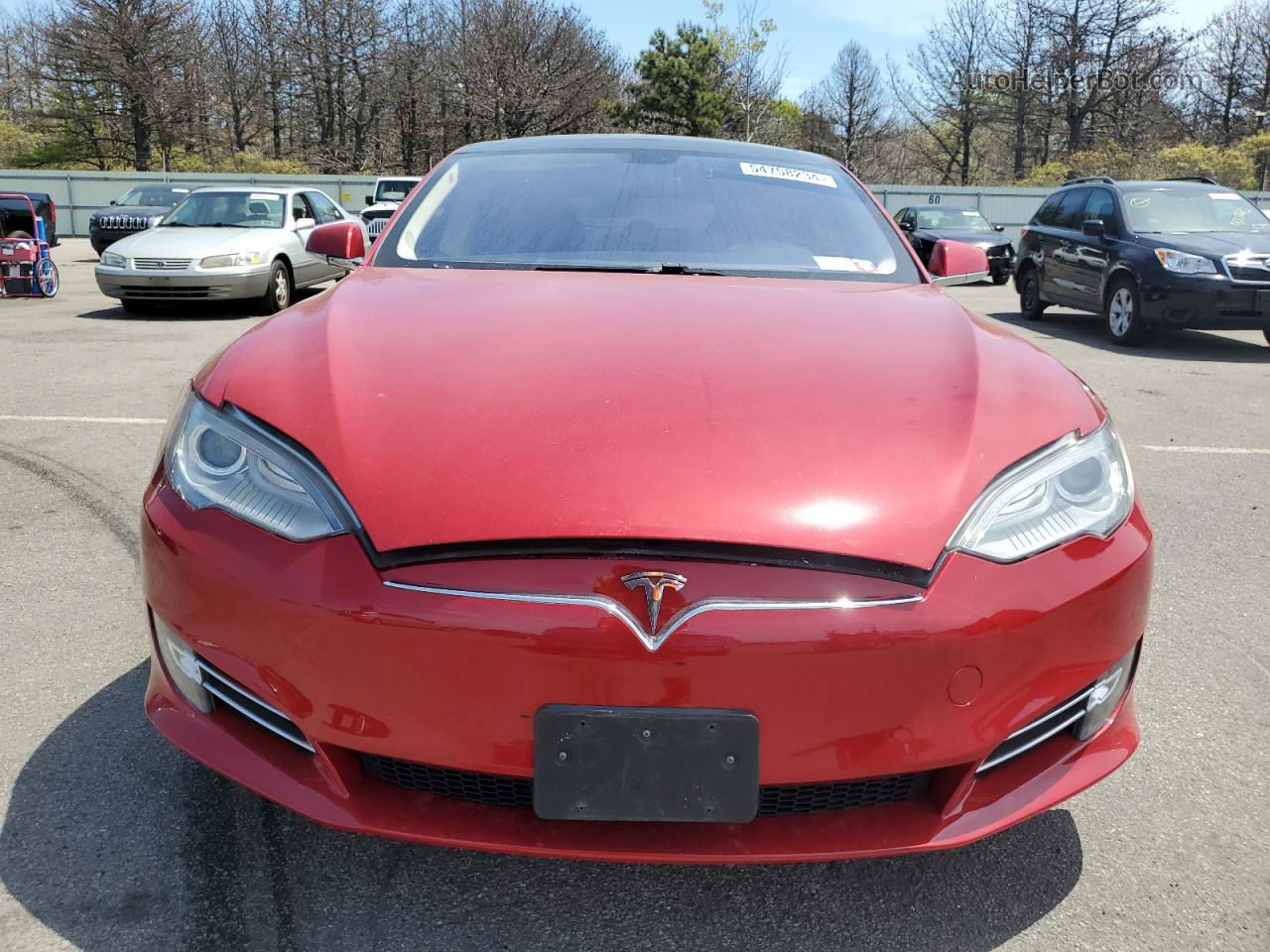 2014 Tesla Model S  Red vin: 5YJSA1H16EFP32800