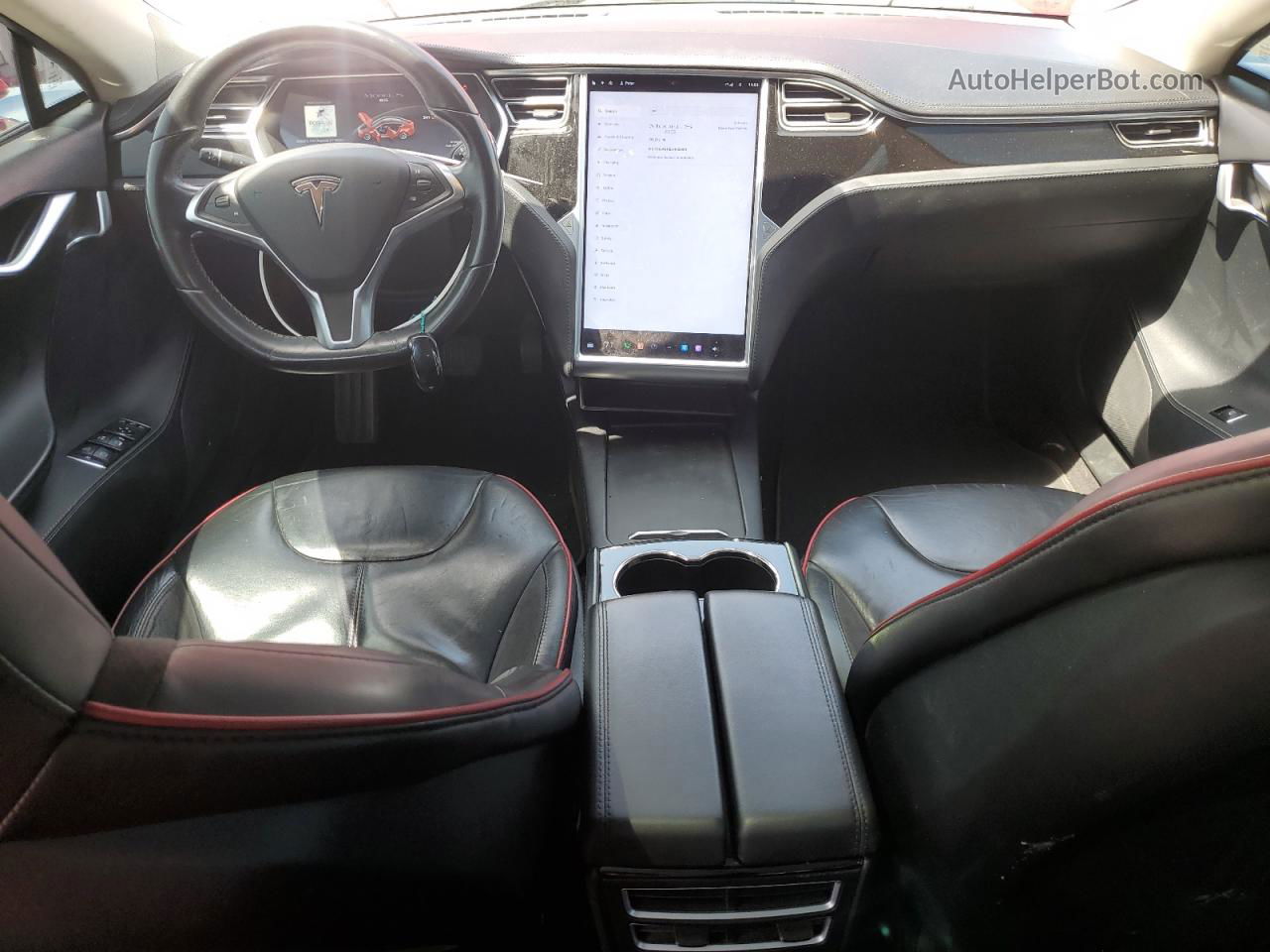 2014 Tesla Model S  Red vin: 5YJSA1H16EFP32800