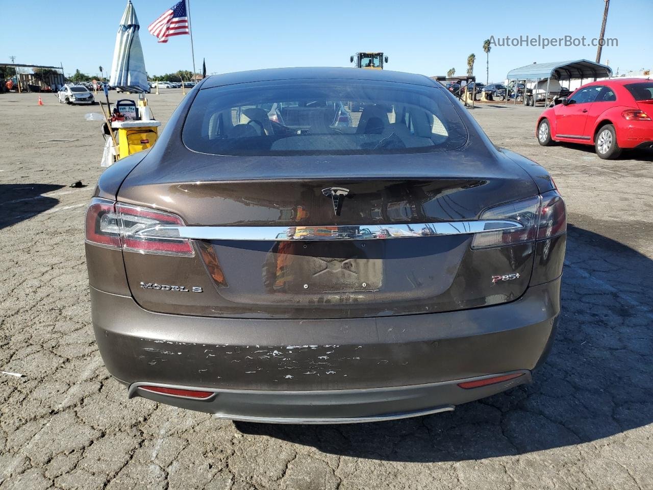 2014 Tesla Model S  Brown vin: 5YJSA1H16EFP57129