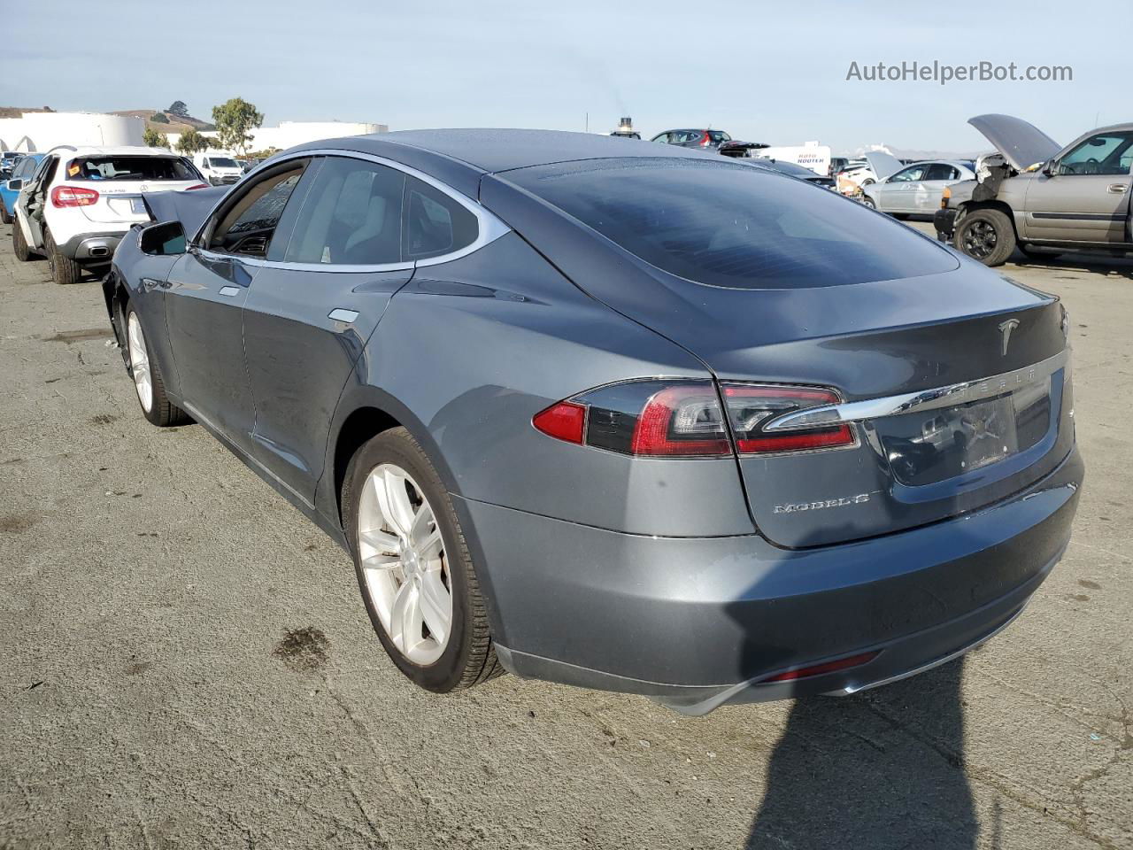 2014 Tesla Model S  Gray vin: 5YJSA1H17EFP44275