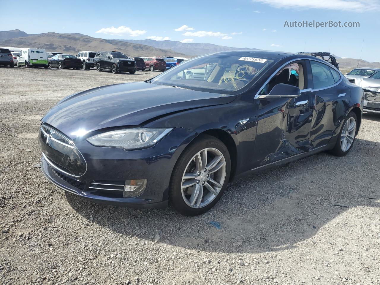 2014 Tesla Model S  Blue vin: 5YJSA1H17EFP45779