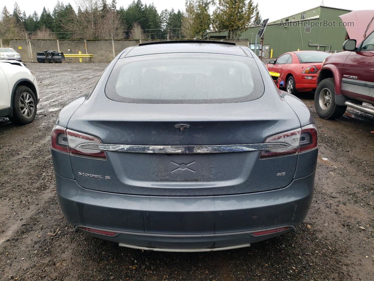 2014 Tesla Model S  Gray vin: 5YJSA1H17EFP45961