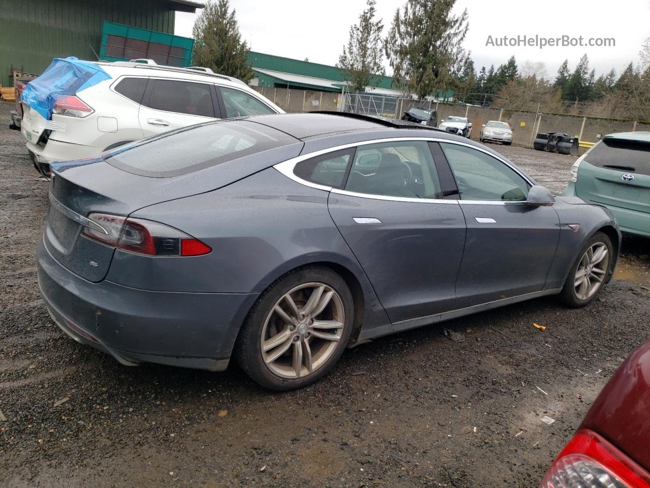 2014 Tesla Model S  Серый vin: 5YJSA1H17EFP45961