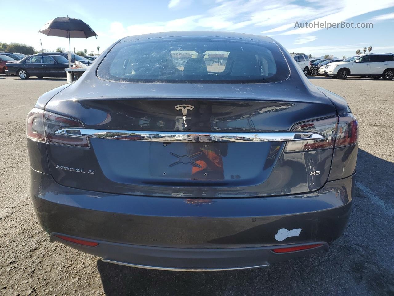 2015 Tesla Model S 85 Gray vin: 5YJSA1H17FF080643