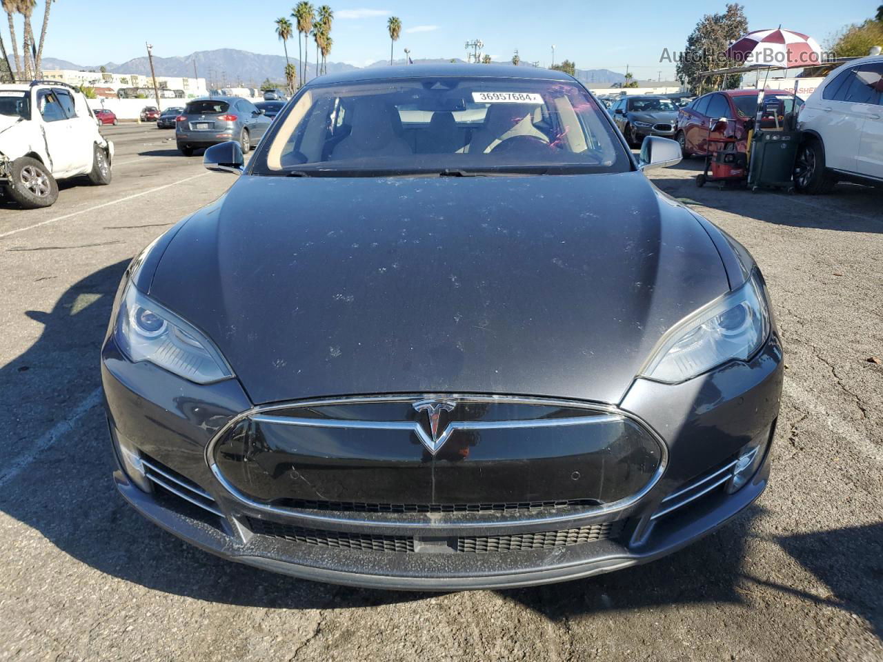 2015 Tesla Model S 85 Gray vin: 5YJSA1H17FF080643