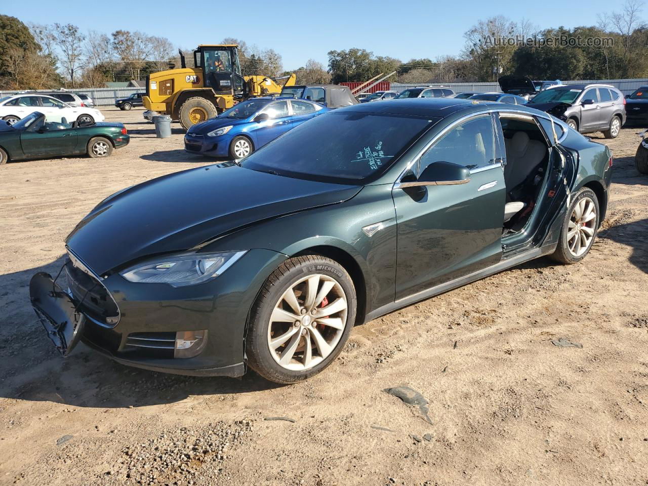 2014 Tesla Model S  Gray vin: 5YJSA1H18EFP32748