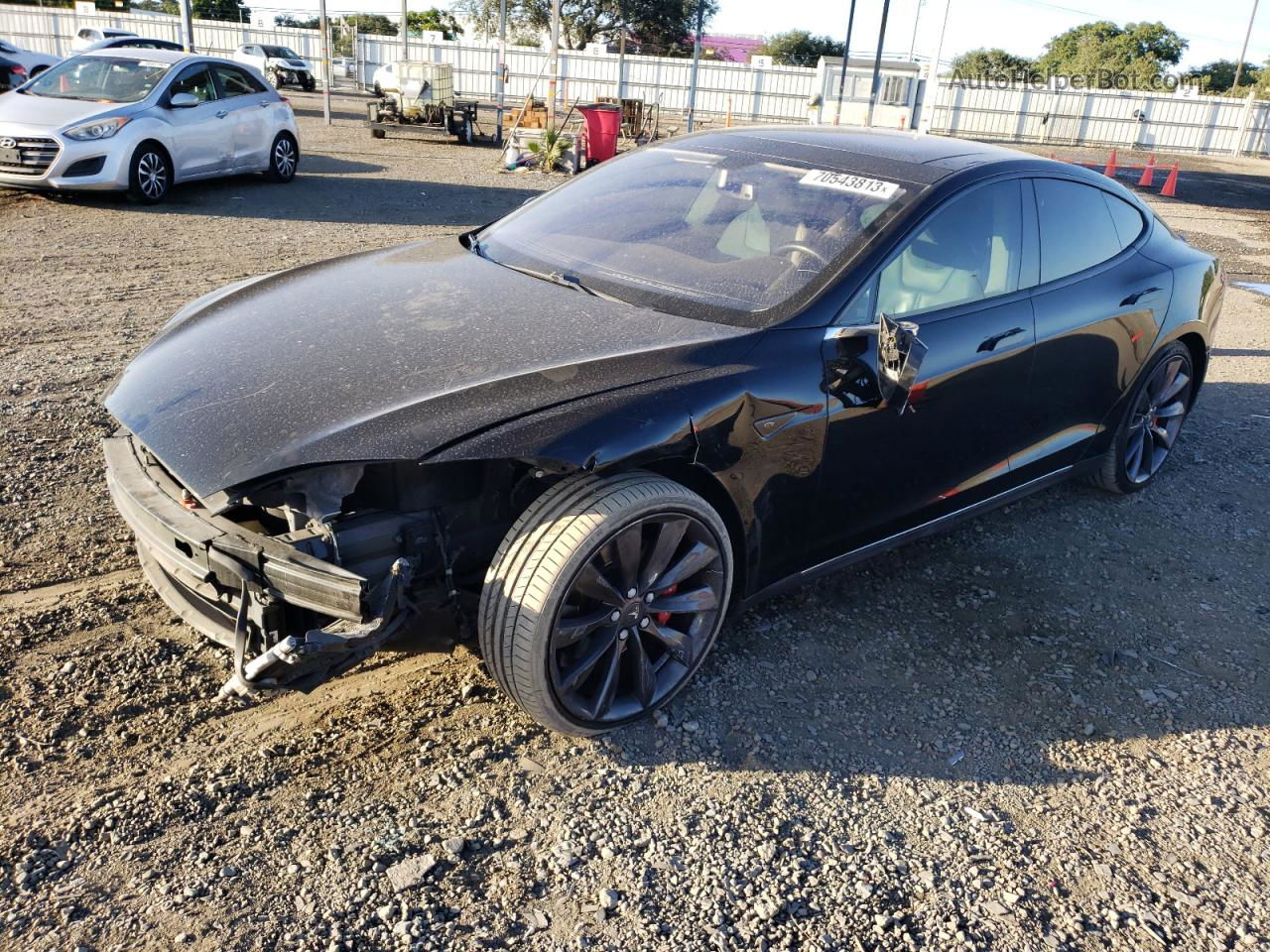 2014 Tesla Model S  Black vin: 5YJSA1H18EFP37562