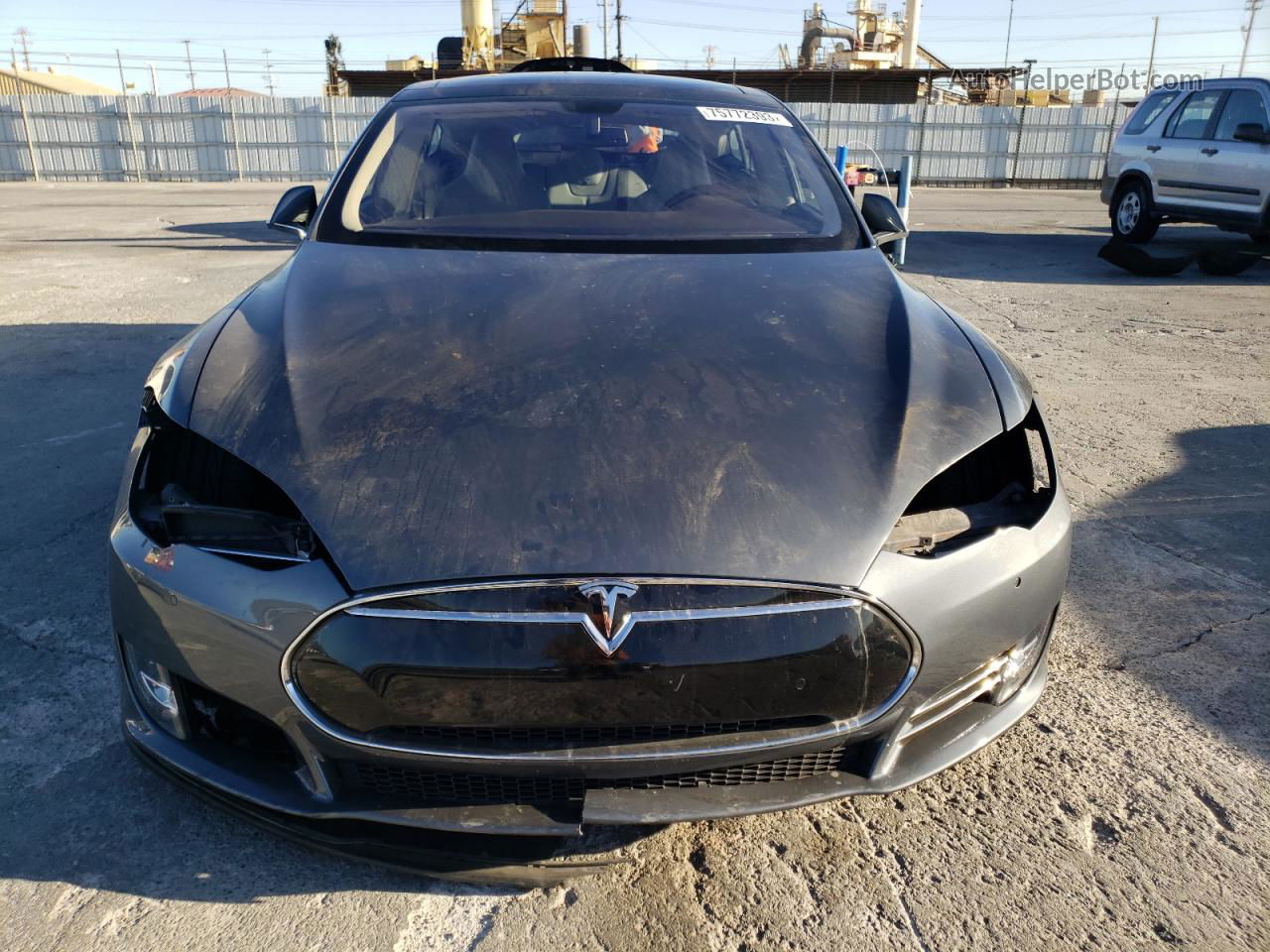 2014 Tesla Model S  Серый vin: 5YJSA1H18EFP39439