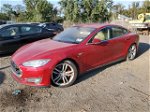 2014 Tesla Model S Red vin: 5YJSA1H18EFP48948