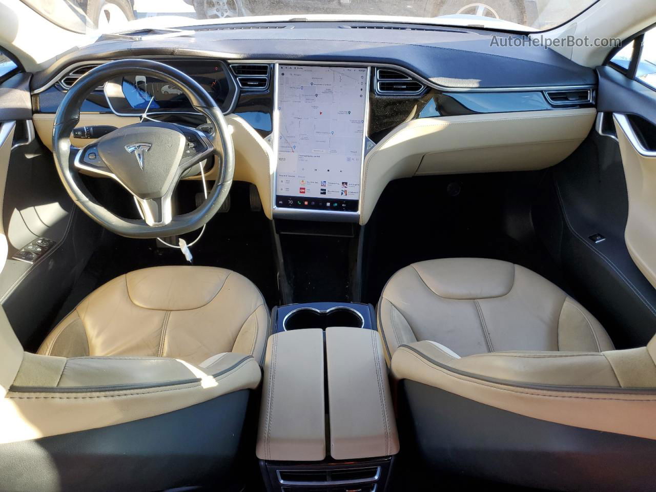 2014 Tesla Model S  Белый vin: 5YJSA1H18EFP63871