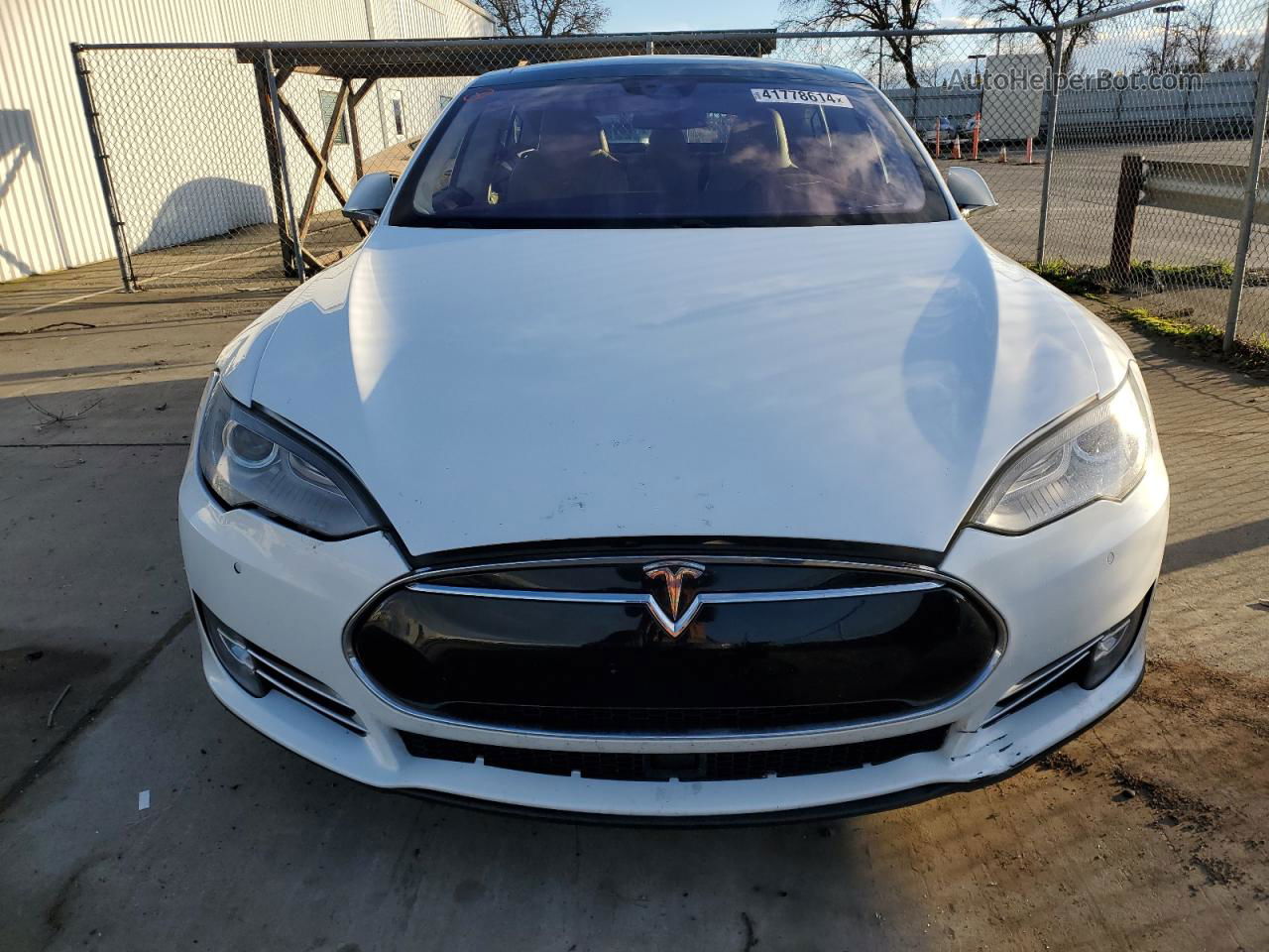 2014 Tesla Model S  Белый vin: 5YJSA1H18EFP63871