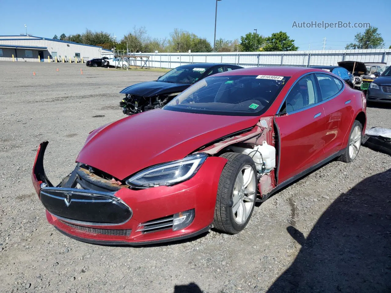 2014 Tesla Model S  Red vin: 5YJSA1H19EFP34251