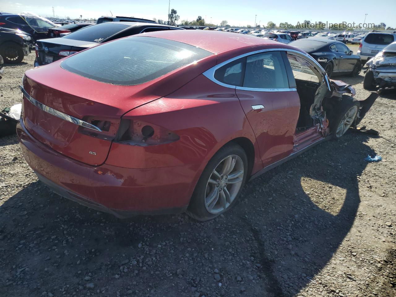 2014 Tesla Model S  Red vin: 5YJSA1H19EFP34251