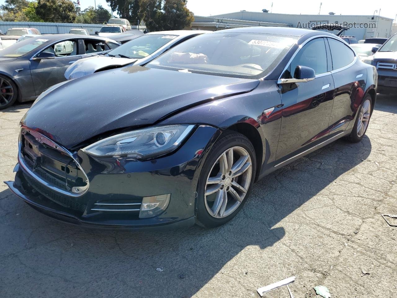 2014 Tesla Model S  Blue vin: 5YJSA1H1XEFP38678