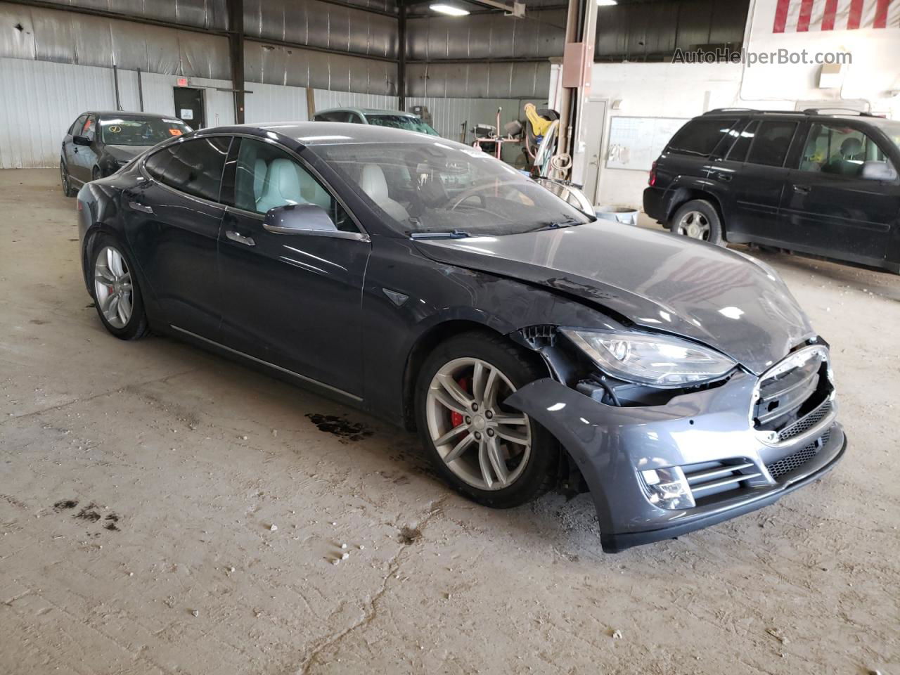 2014 Tesla Model S  Серый vin: 5YJSA1H20EFP64957