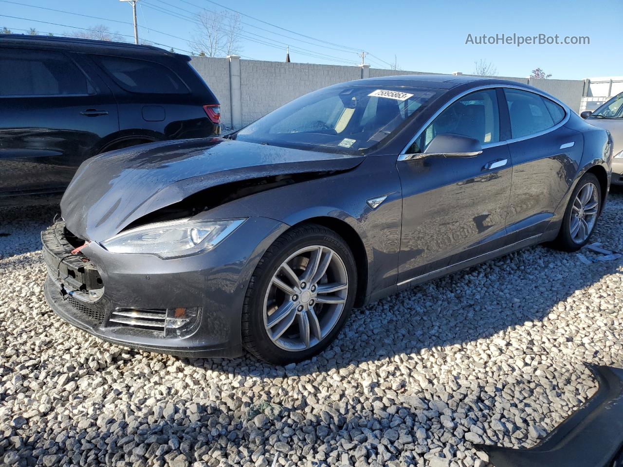 2014 Tesla Model S  Серый vin: 5YJSA1H21EFP65518