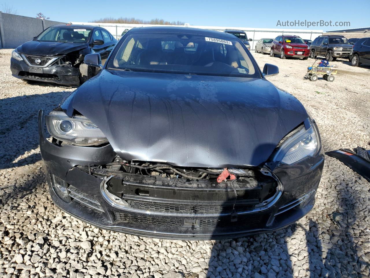 2014 Tesla Model S  Gray vin: 5YJSA1H21EFP65518