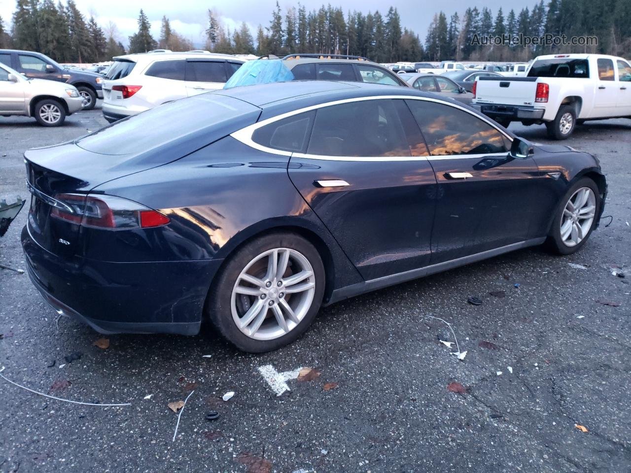 2015 Tesla Model S 85d Blue vin: 5YJSA1H21FFP73183