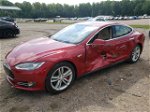 2015 Tesla Model S 85d Red vin: 5YJSA1H21FFP77282