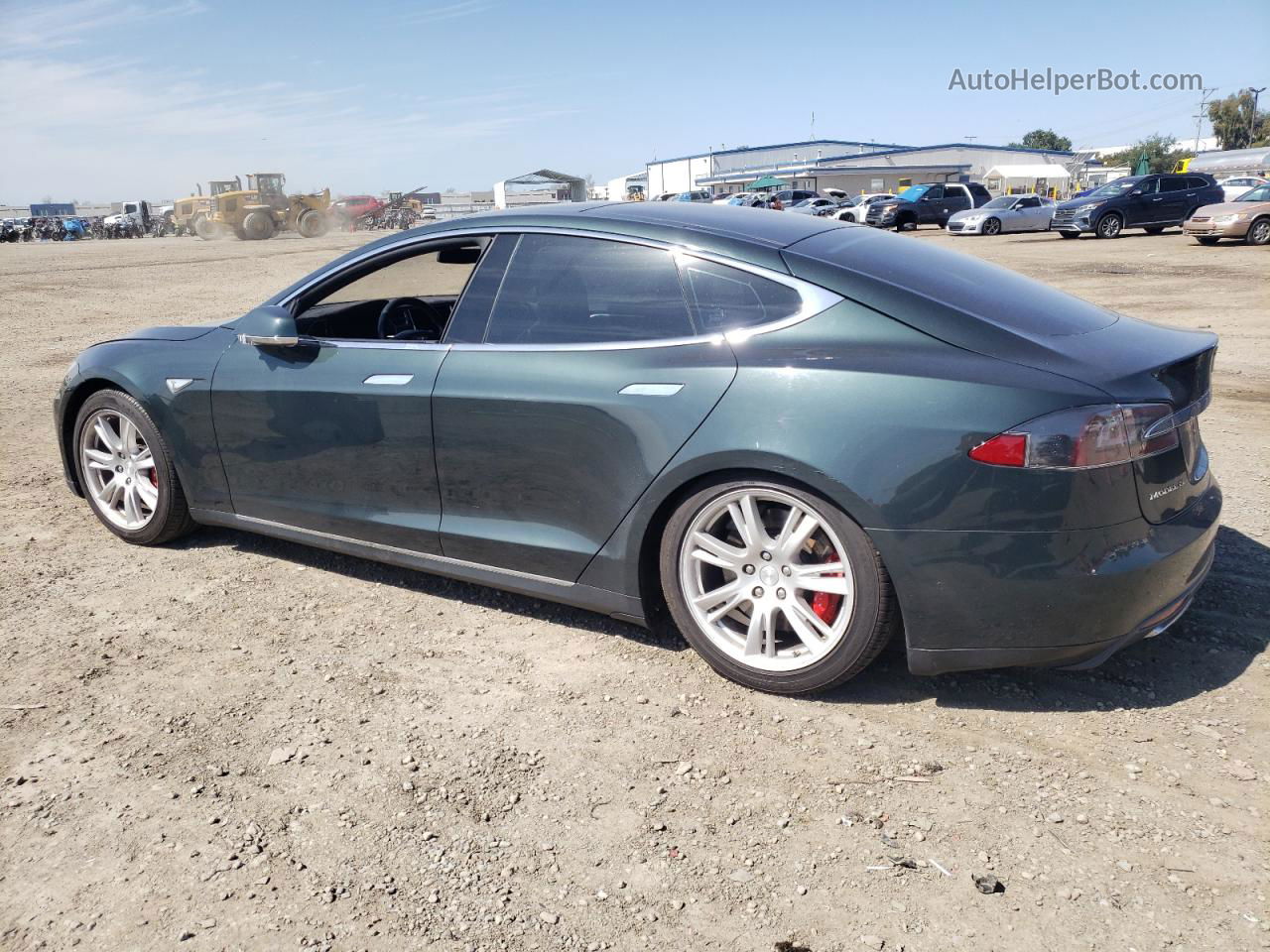 2014 Tesla Model S  Green vin: 5YJSA1H22EFP62756