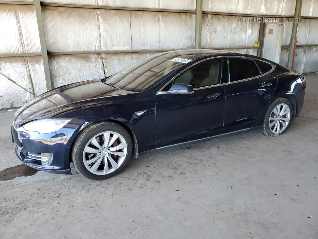 2014 Tesla Model S  Blue vin: 5YJSA1H22EFP68377