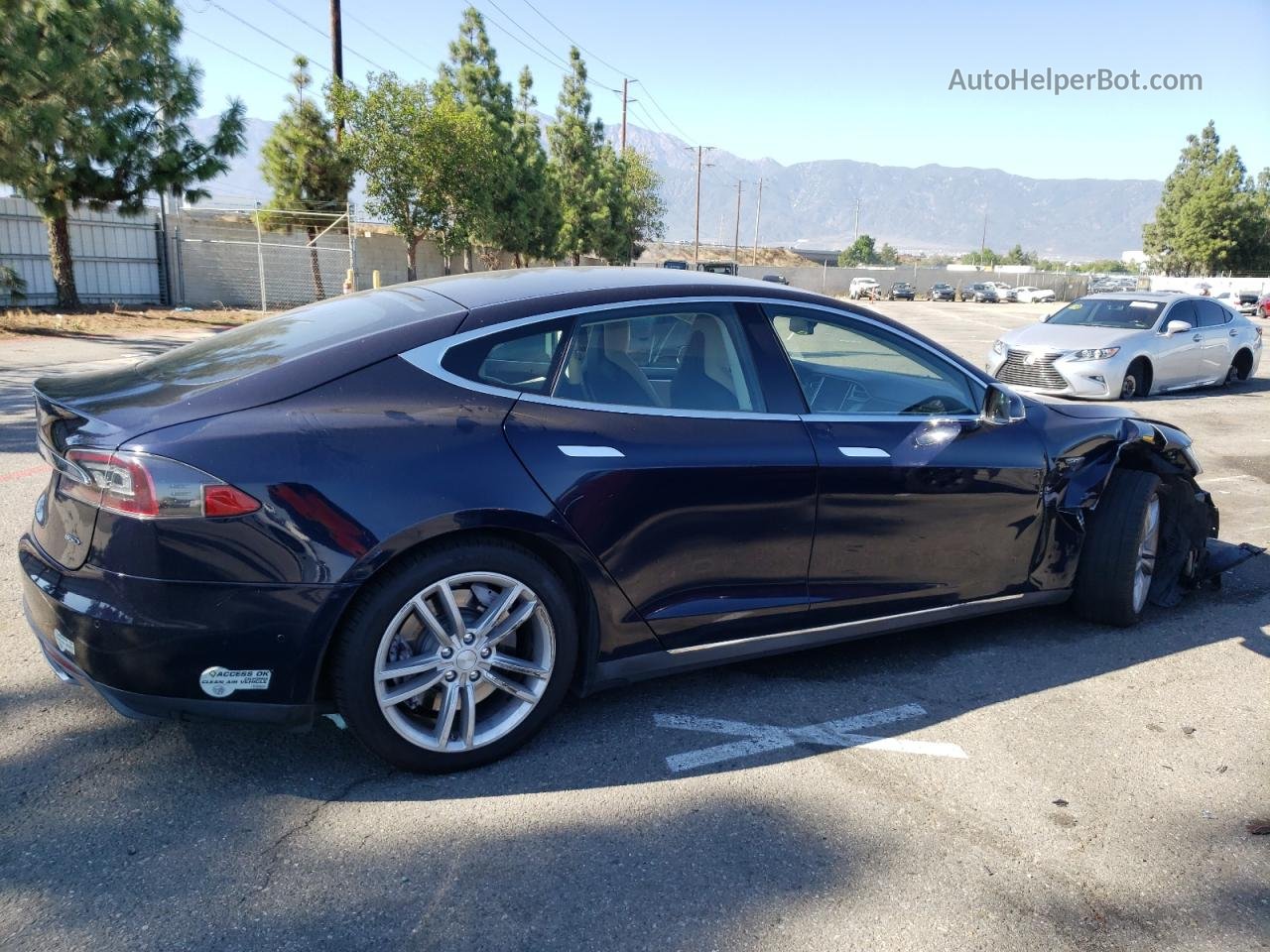 2015 Tesla Model S 85d Blue vin: 5YJSA1H22FFP71362