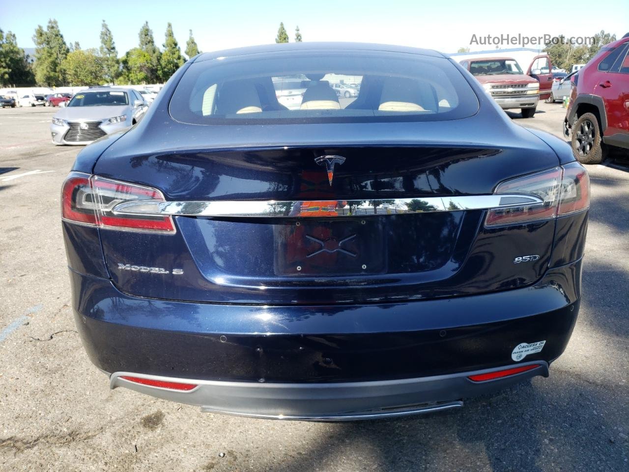 2015 Tesla Model S 85d Синий vin: 5YJSA1H22FFP71362