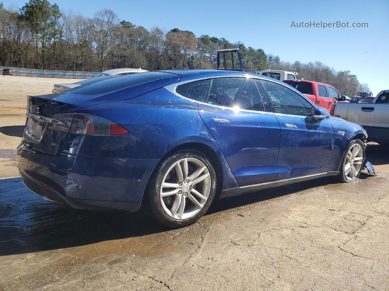 2015 Tesla Model S 85d Blue vin: 5YJSA1H23FF095164