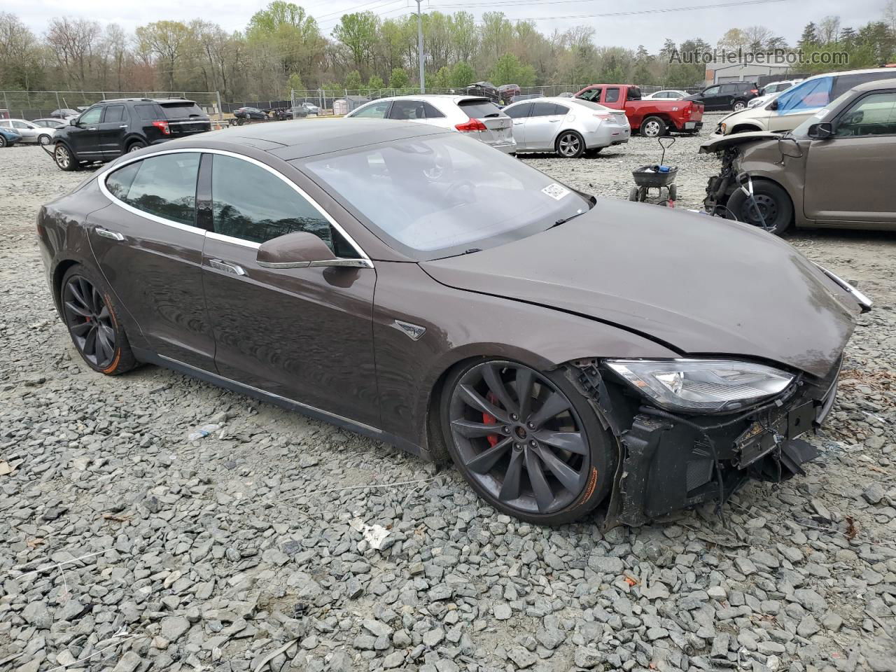 2014 Tesla Model S  Brown vin: 5YJSA1H25EFP63707