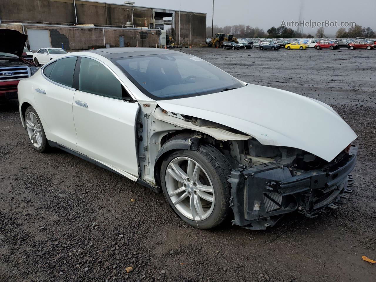 2015 Tesla Model S 85d White vin: 5YJSA1H25FF093979