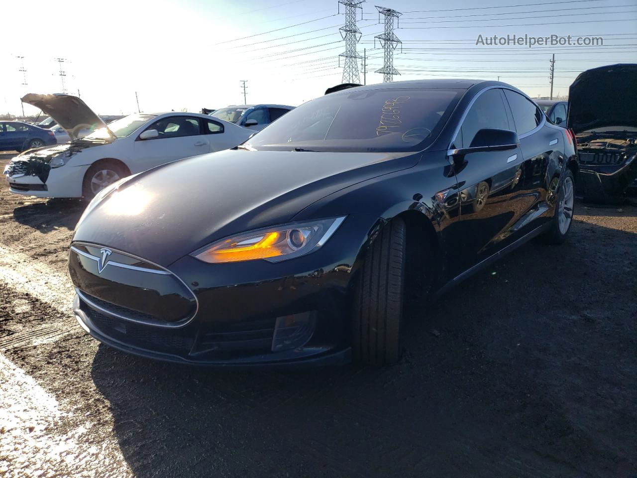 2015 Tesla Model S 85d Black vin: 5YJSA1H25FF096638