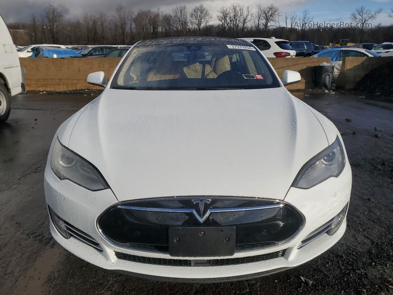 2015 Tesla Model S 85d Белый vin: 5YJSA1H25FFP69377