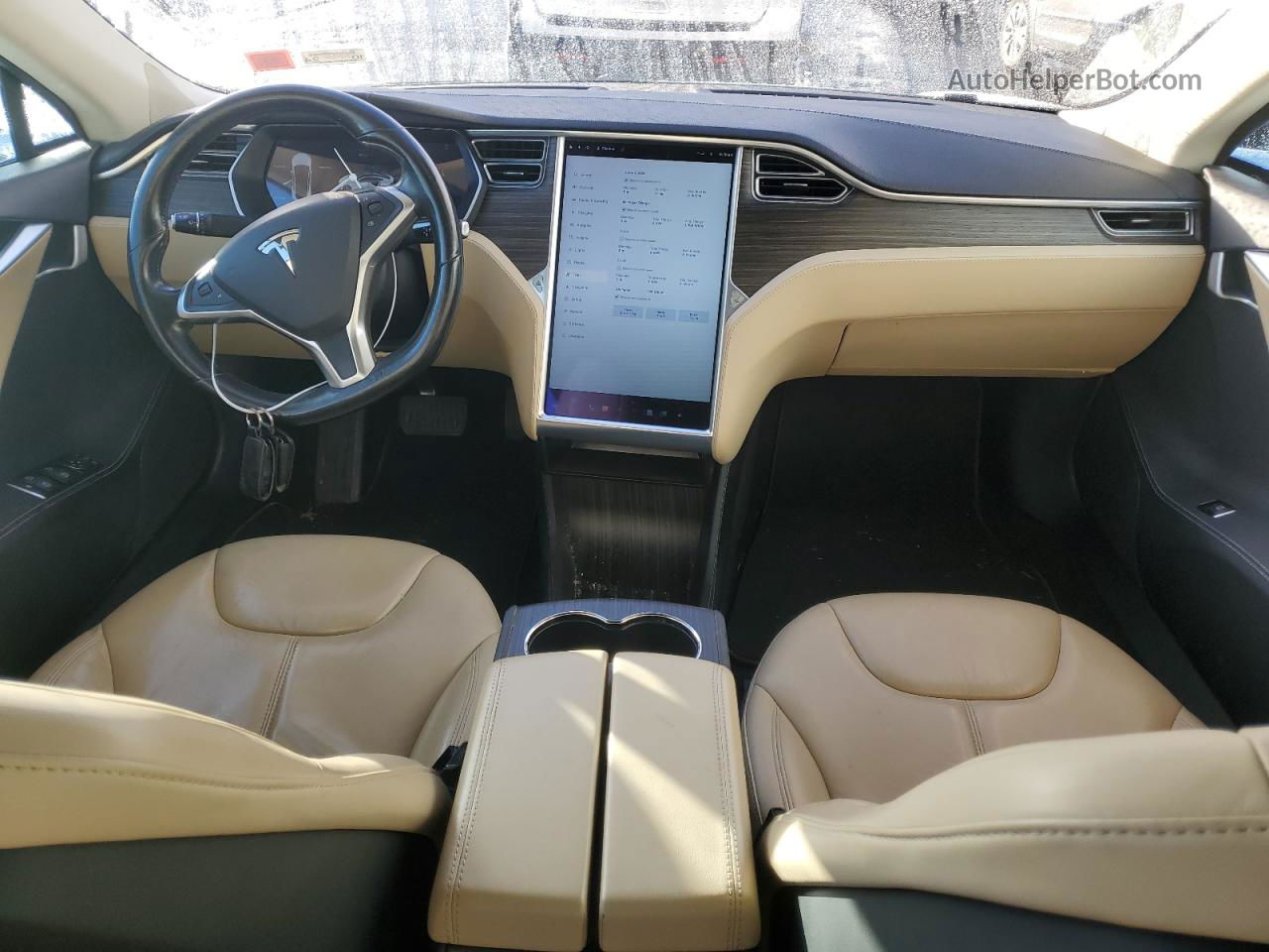 2015 Tesla Model S 85d Белый vin: 5YJSA1H25FFP69377