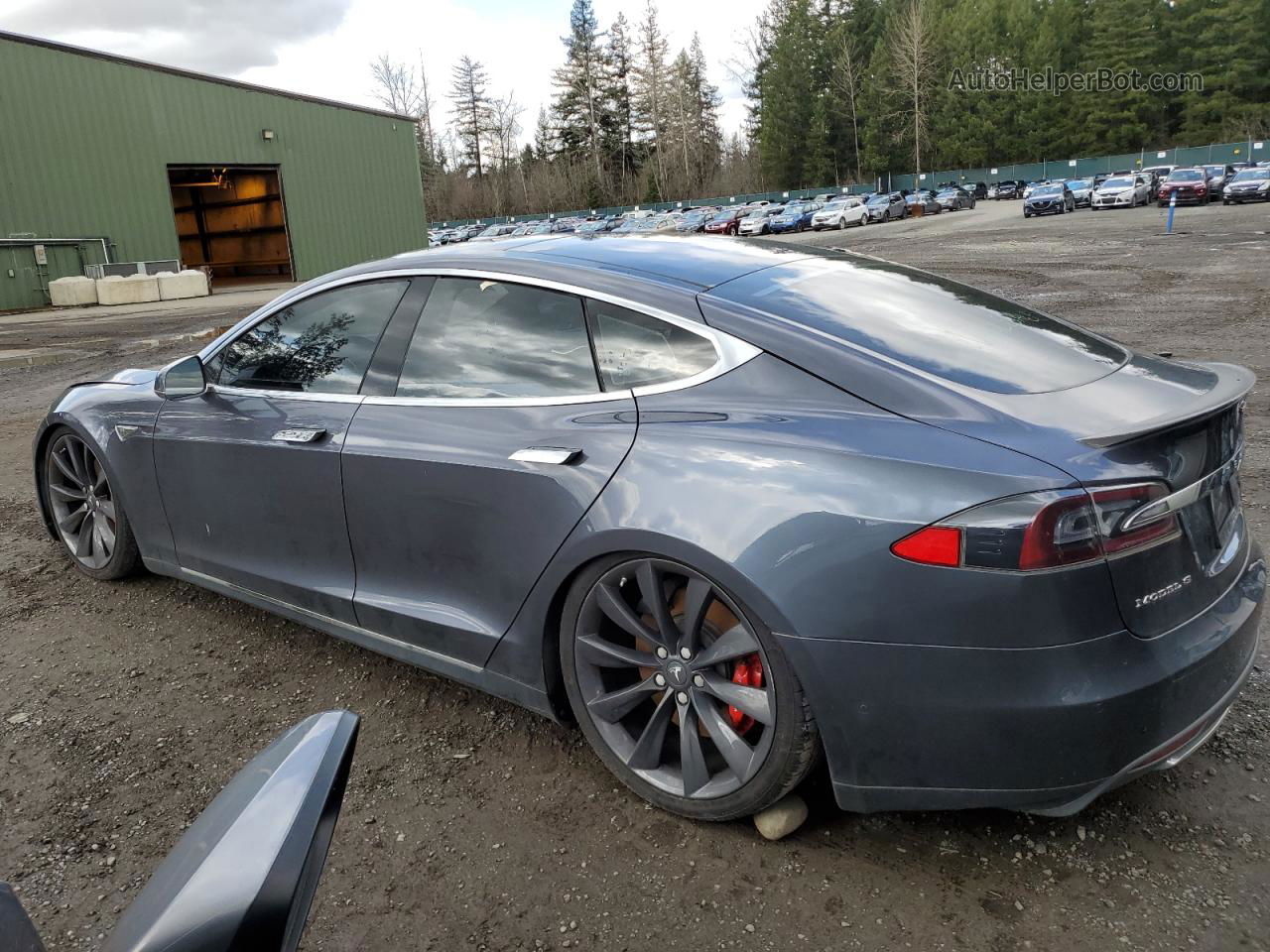 2014 Tesla Model S  Серый vin: 5YJSA1H26EFP64655