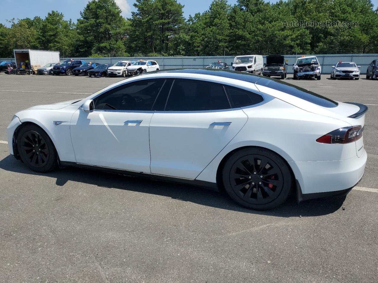 2014 Tesla Model S White vin: 5YJSA1H26EFP66342