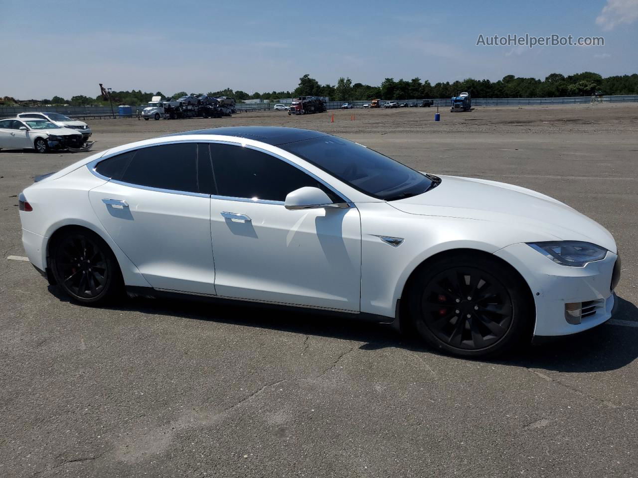 2014 Tesla Model S Белый vin: 5YJSA1H26EFP66342