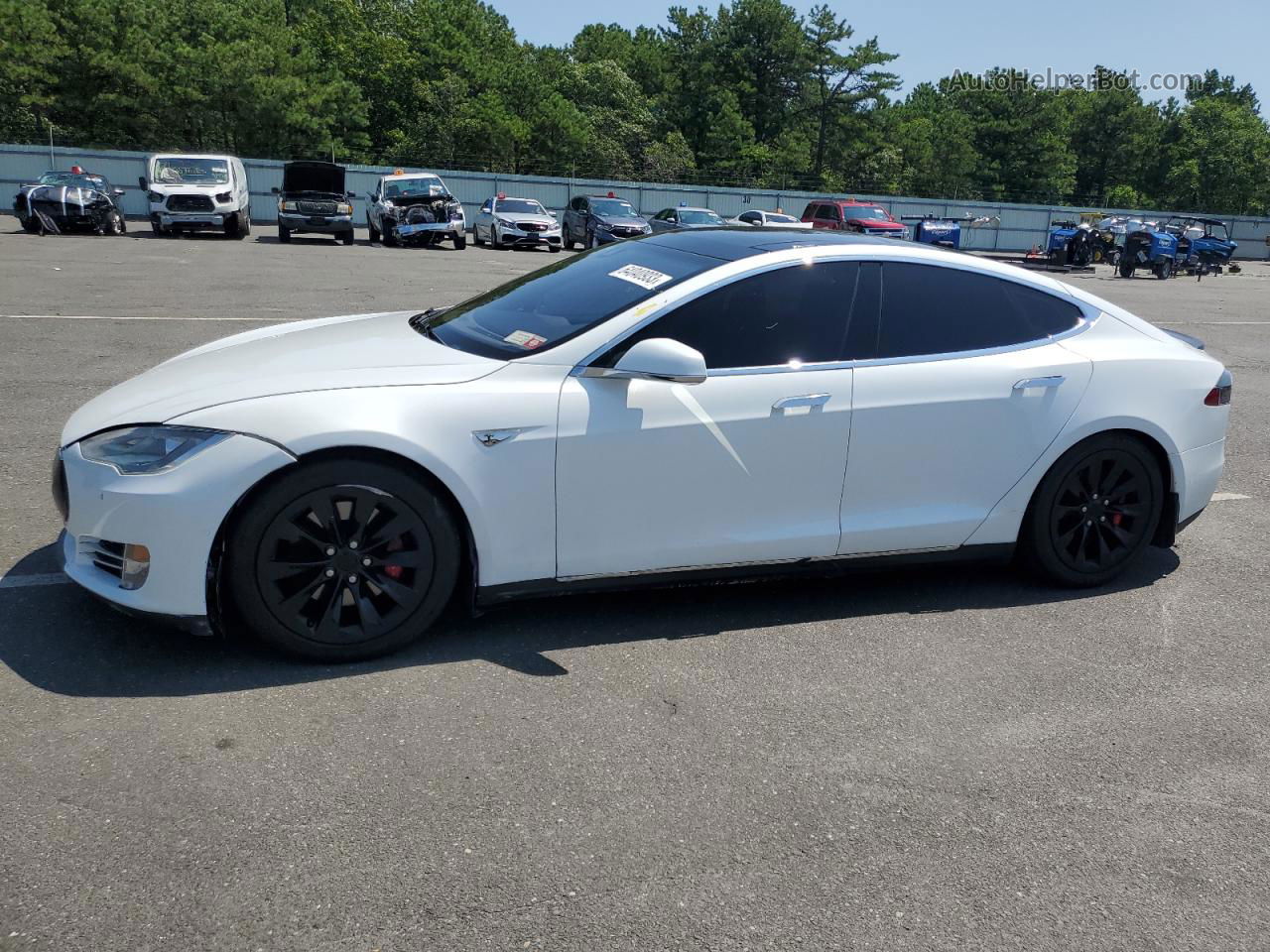 2014 Tesla Model S White vin: 5YJSA1H26EFP66342