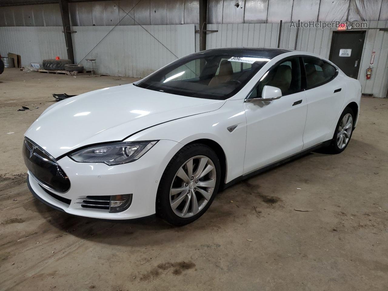 2015 Tesla Model S 85d White vin: 5YJSA1H27FF092798