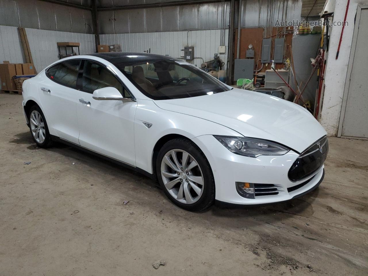 2015 Tesla Model S 85d White vin: 5YJSA1H27FF092798