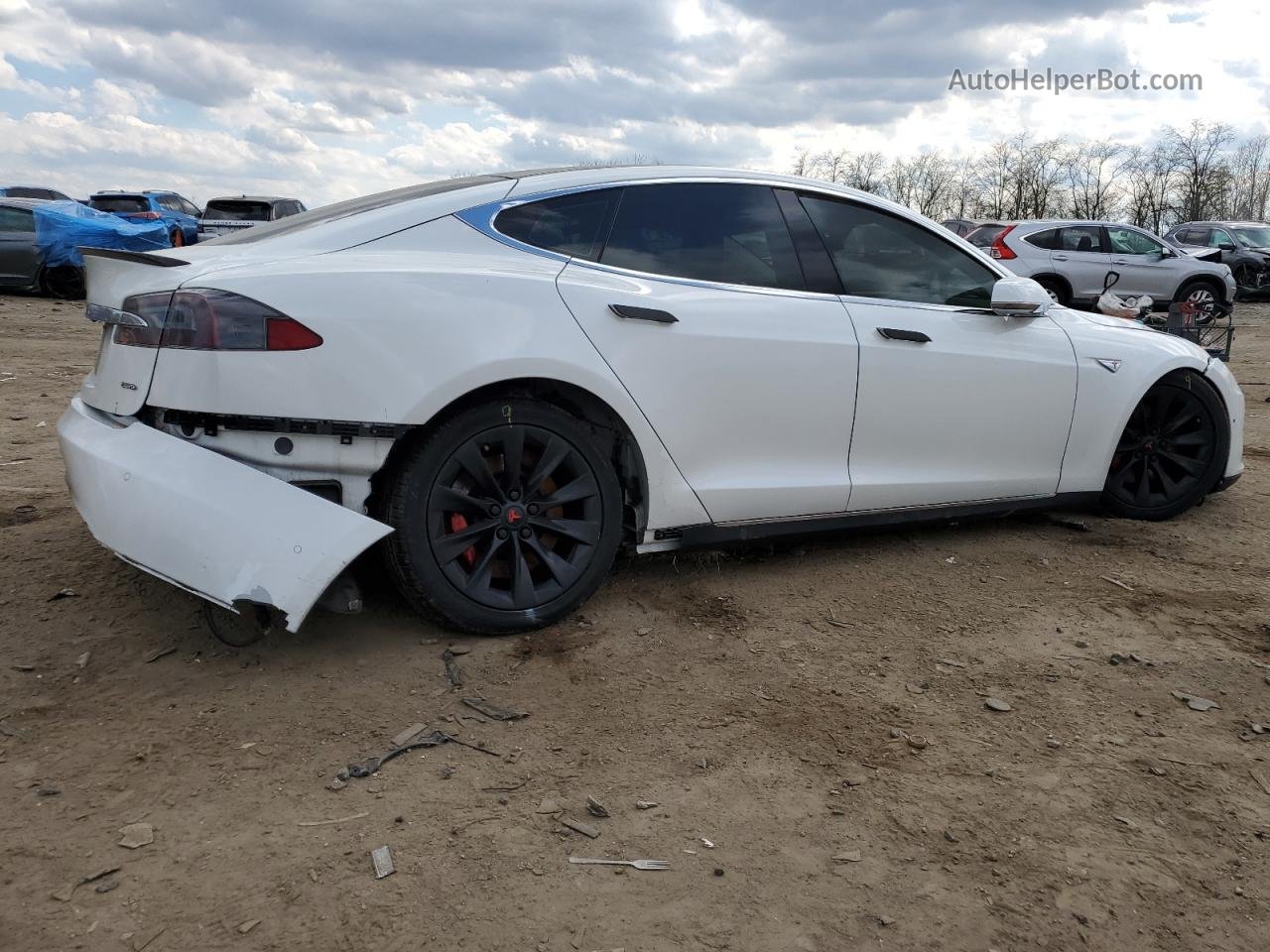 2015 Tesla Model S 85d White vin: 5YJSA1H29FFP74582