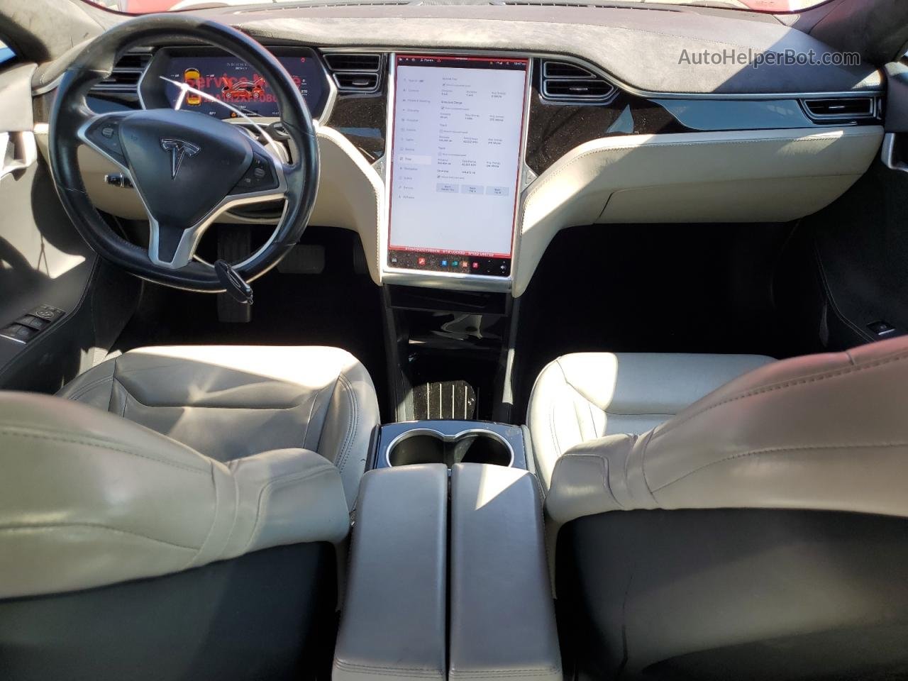 2015 Tesla Model S 85d Red vin: 5YJSA1H2XFF086414